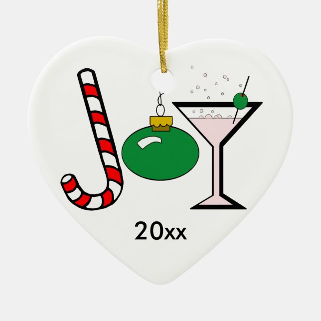 Green Joy Of Christmas Keepsake Ornament (Front)