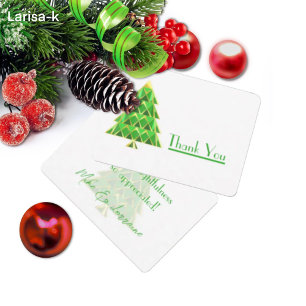 Green Joyoux Noel Thank You Card