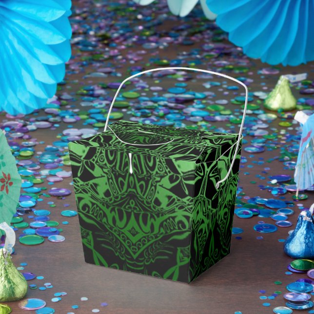 Green Kaleidoscope Favor Box (Party)