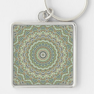 Green kaleidoscope keychain