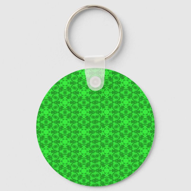Green Kaleidoscope Keychain (Front)