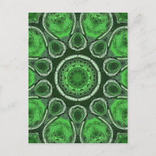 Green Kaleidoscope Postcard
