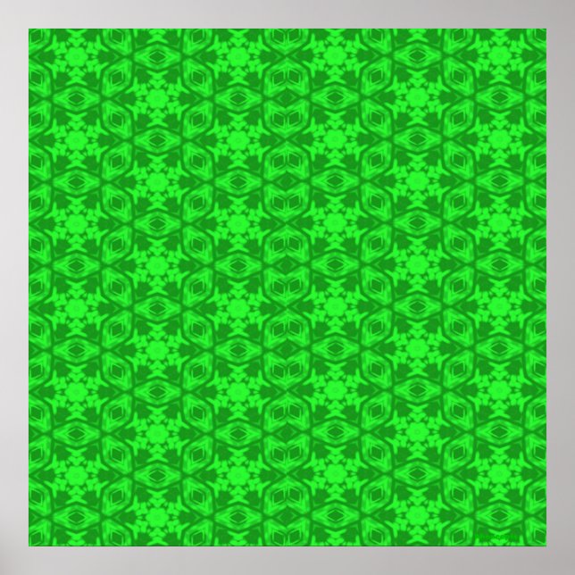Green Kaleidoscope Poster (Front)