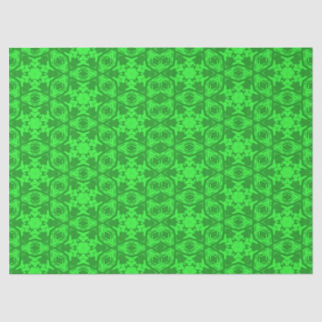 Green Kaleidoscope tissue paper (Front)