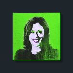 Green Kamala Harris Pop Art Canvas Print<br><div class="desc">Political Pop Art Gear and Political Gifts from PolitiClothes.com & PolitiCardz.com Find the Most Unique Election and Political Gifts Including: Political T-shirts, Political Bumper Stickers, Political Buttons, Political Posters, Political Pins, Political Cards, Political Mugs, Political Posters, Political Signs and More! Political Art & Gear: http://www.PolitiClothes.com Political Cards & Gifts: http://www.PolitiCardz.com...</div>