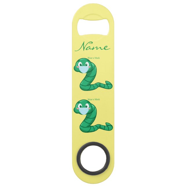 Green Kawaii Worm Thunder_Cove Bar Key (Back)