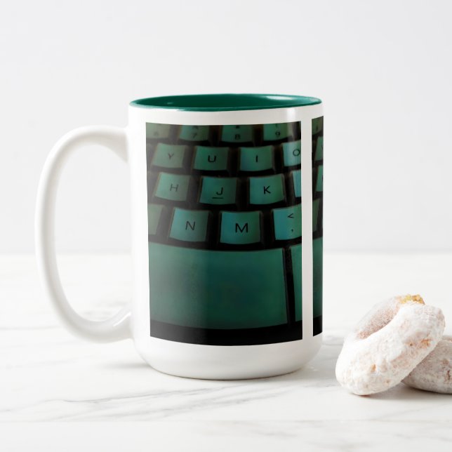 Green Keyboard  Mug (With Donut)
