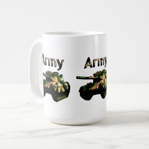 Green Khaki Army Tank, Coffee Mug