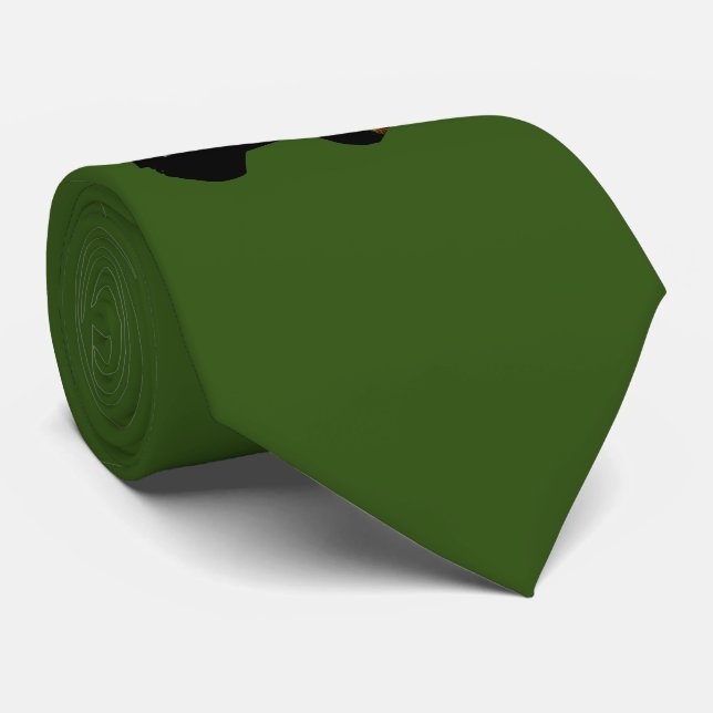 Green Khaki Army Tank, Neck Tie (Rolled)
