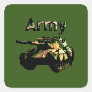 Green Khaki Army Tank, Stickers
