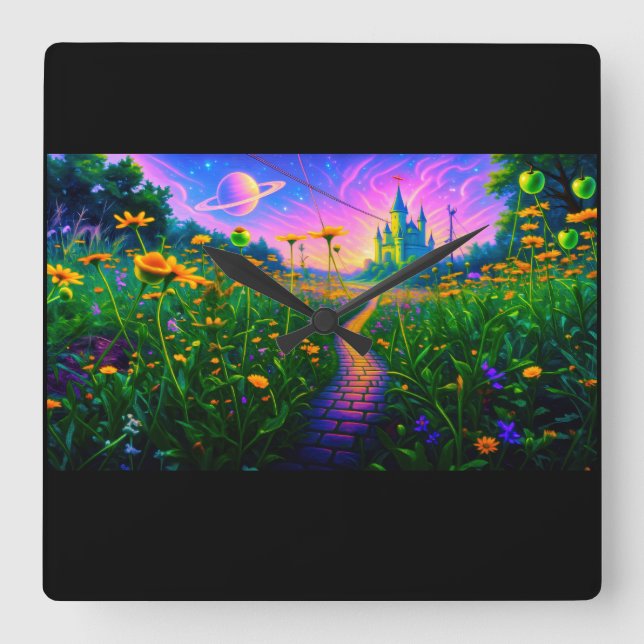 Green Kingdom Fantasy Clock  (Front)