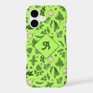 Green Kitchen Cookery Garden Herbs Design Monogram