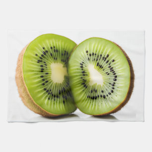 Green kiwi fruit kitchen towel