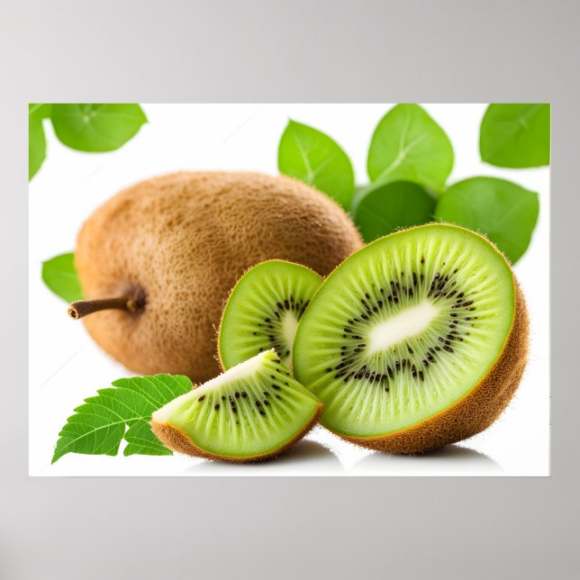 Green kiwi fruit poster (Front)