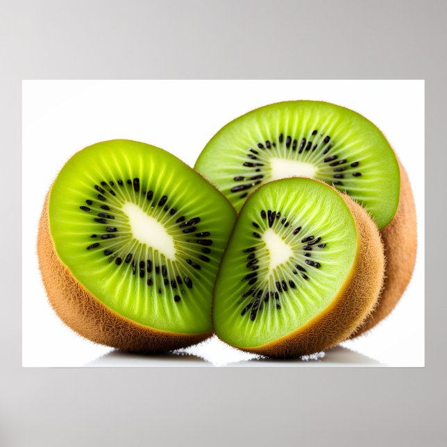 Green kiwi fruit poster (Front)