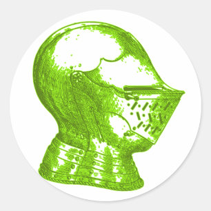 Green Knight Medieval Creative Anachronisms Classic Round Sticker