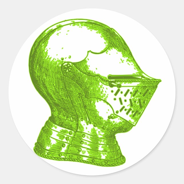 Green Knight Medieval Creative Anachronisms Classic Round Sticker (Front)