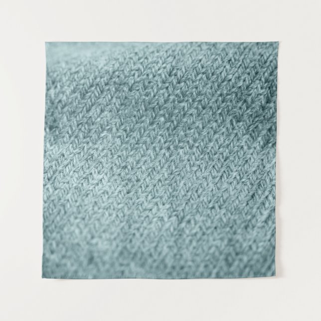 Green Knitted Texture: Trendy Background Tapestry (Front)