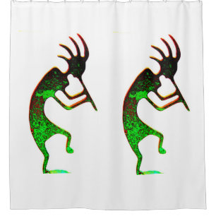 green kokopelli pattern