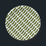 Green Kosher Dill Pickle Foodie Print Cucumber Paper Plate<br><div class="desc">Paper plate featuring an original illustration of a crunchy green dill pickle. Coordinating party products available!

Don't see what you're looking for? Need help with customization? Contact Rebecca to have something designed just for you.</div>