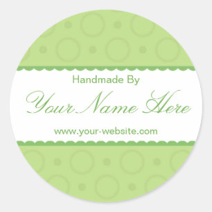 Green Lace Handmade By Personalised Stickers