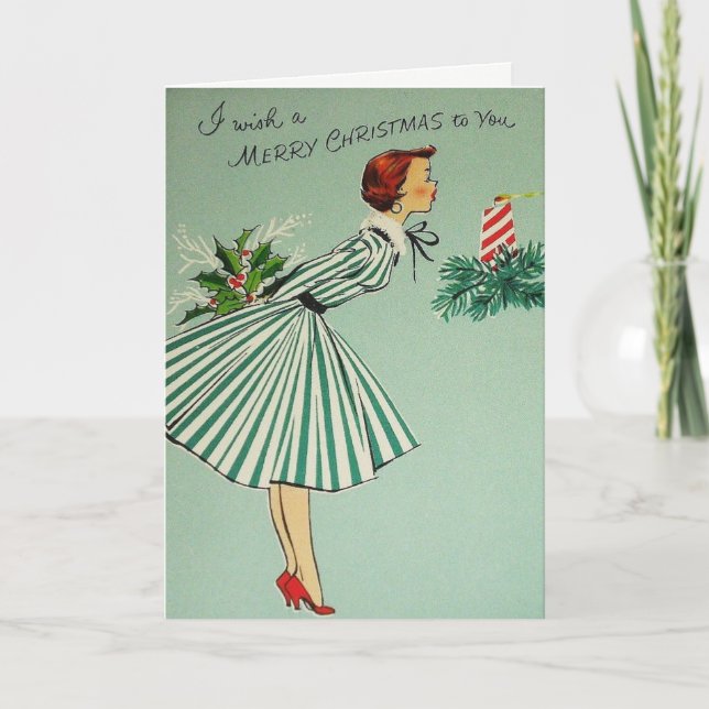 Green Lady Christmas Card (Front)