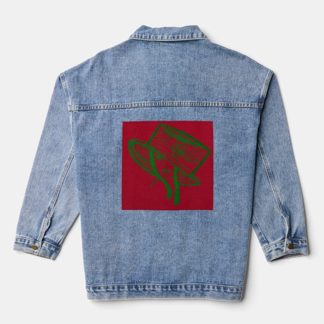 Green Lady Denim Jacket (Back)
