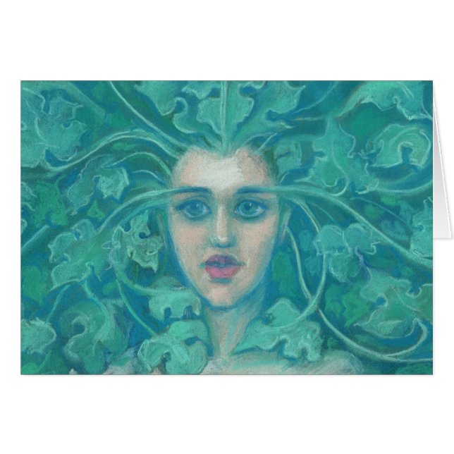 Green Lady / Forest Queen, fantasy art (Front Horizontal)