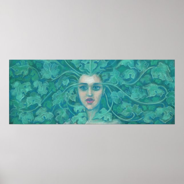 Green Lady / Forest Queen, fantasy art  Poster (Front)