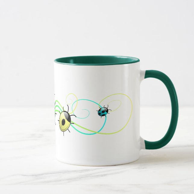 Green ladybugs mug (Right)