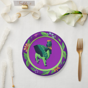 Green Lamassu Paper Plate