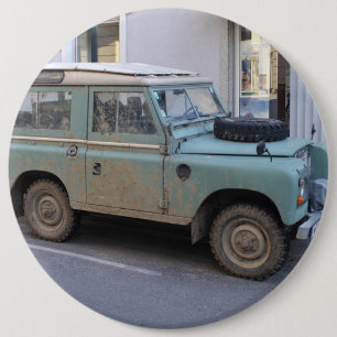 Green Land Rover 6 Inch Round Button