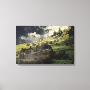 Green landscape canvas print