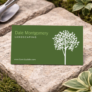Green Landscaping, Lawn Care, Trees Business Card
