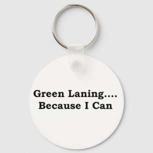 Green laning black keychain