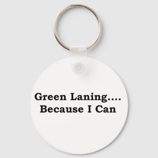 Green laning black keychain