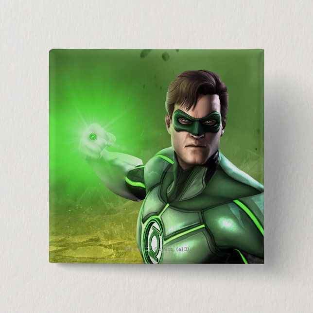 Green Lantern 2 Inch Square Button (Front)