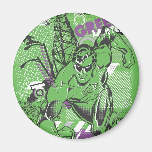 Green Lantern - Absurd Collage Poster Magnet (Front)