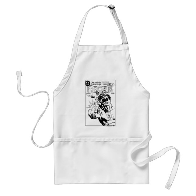 Green Lantern - Action Comic Cover, Black and Whit Standard Apron (Front)