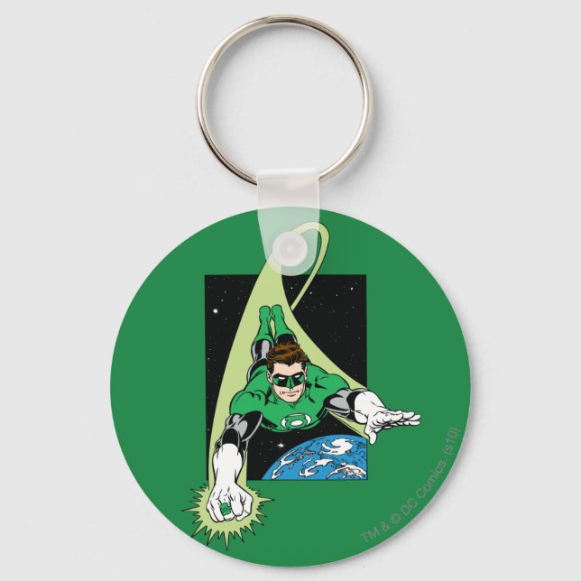 Green Lantern and Earth Keychain (Front)