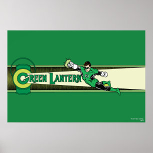 Green Lantern and Logo Poster
