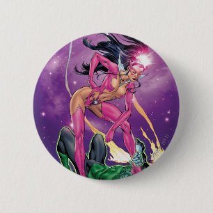 Green Lantern and Star Sapphire - Colour 2 Inch Round Button