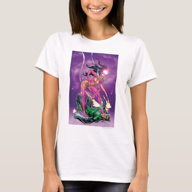 Green Lantern and Star Sapphire - Colour T-Shirt (Front)