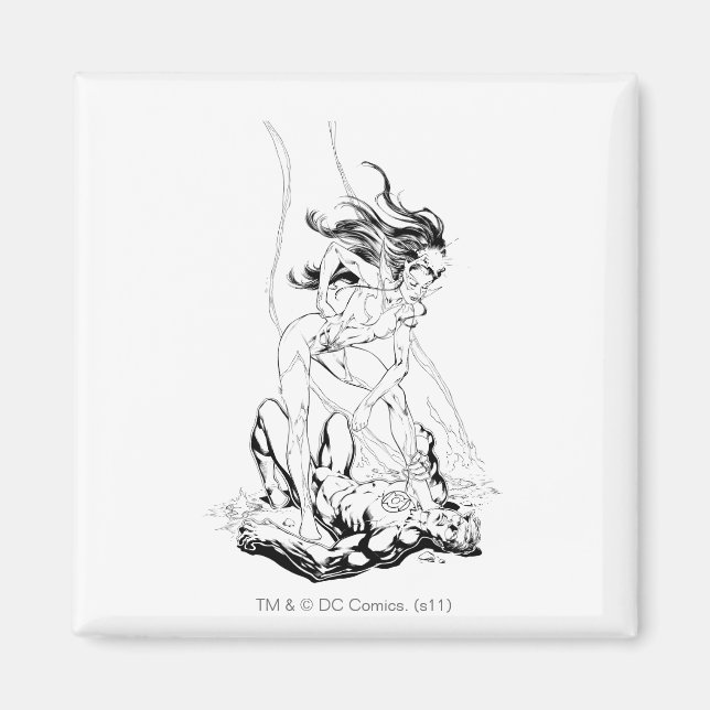 Green Lantern and Star Sapphire Magnet (Front)