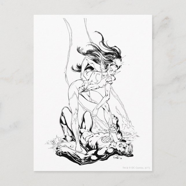 Green Lantern and Star Sapphire Postcard (Front)