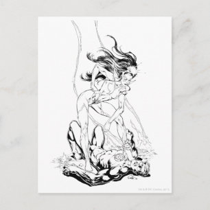 Green Lantern and Star Sapphire Postcard