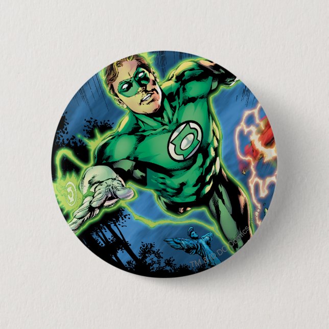 Green Lantern and The Flash Panel 2 Inch Round Button (Front)
