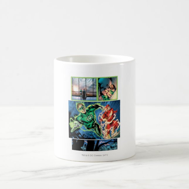Green Lantern and The Flash Panel Coffee Mug (Center)