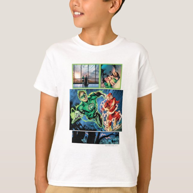 Green Lantern and The Flash Panel T-Shirt (Front)