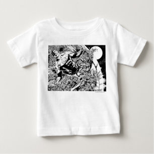 Green Lantern and the Moon - Black and White Baby T-Shirt